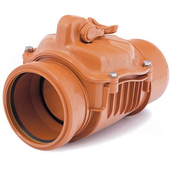 Rückstauklappe Rückstauverschluß Rückstauventil HT KG Rohr Abwasserrohr Rückstau Ø 125 mm (ZB125)