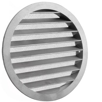 Aluminium L&uuml;ftungsgitter mit Insektennetz &Oslash; 500 mm