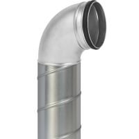 Bogen 90° mit Doppellippendichtung Ø 160 mm 2