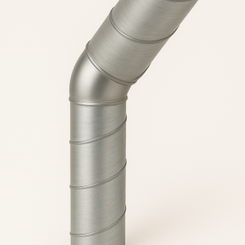 Bogen 45° mit Doppellippendichtung Ø 125 mm