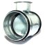 L&uuml;ftungsrohr Drosselklappe einstellbarer Luftdurchflussmenge mit Gummidichtung &Oslash; 80 mm