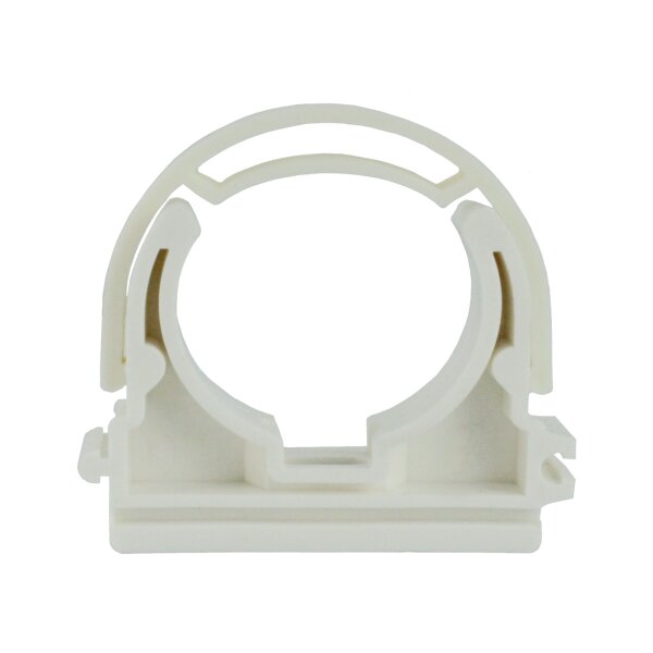 Rohrhalter Halter Klammer Rohrklemme Rohrschelle Fußbodenheizung Pool Teich Ø 28 mm TYP 11 einfach mit Clip 25 Stk.