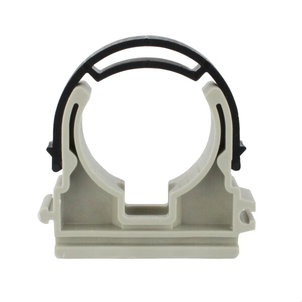 Rohrhalter Halter Klammer Rohrklemme Rohrschelle Fußbodenheizung Pool Teich Ø 32 mm TYP 5 einfach mit Clip 50 Stk.