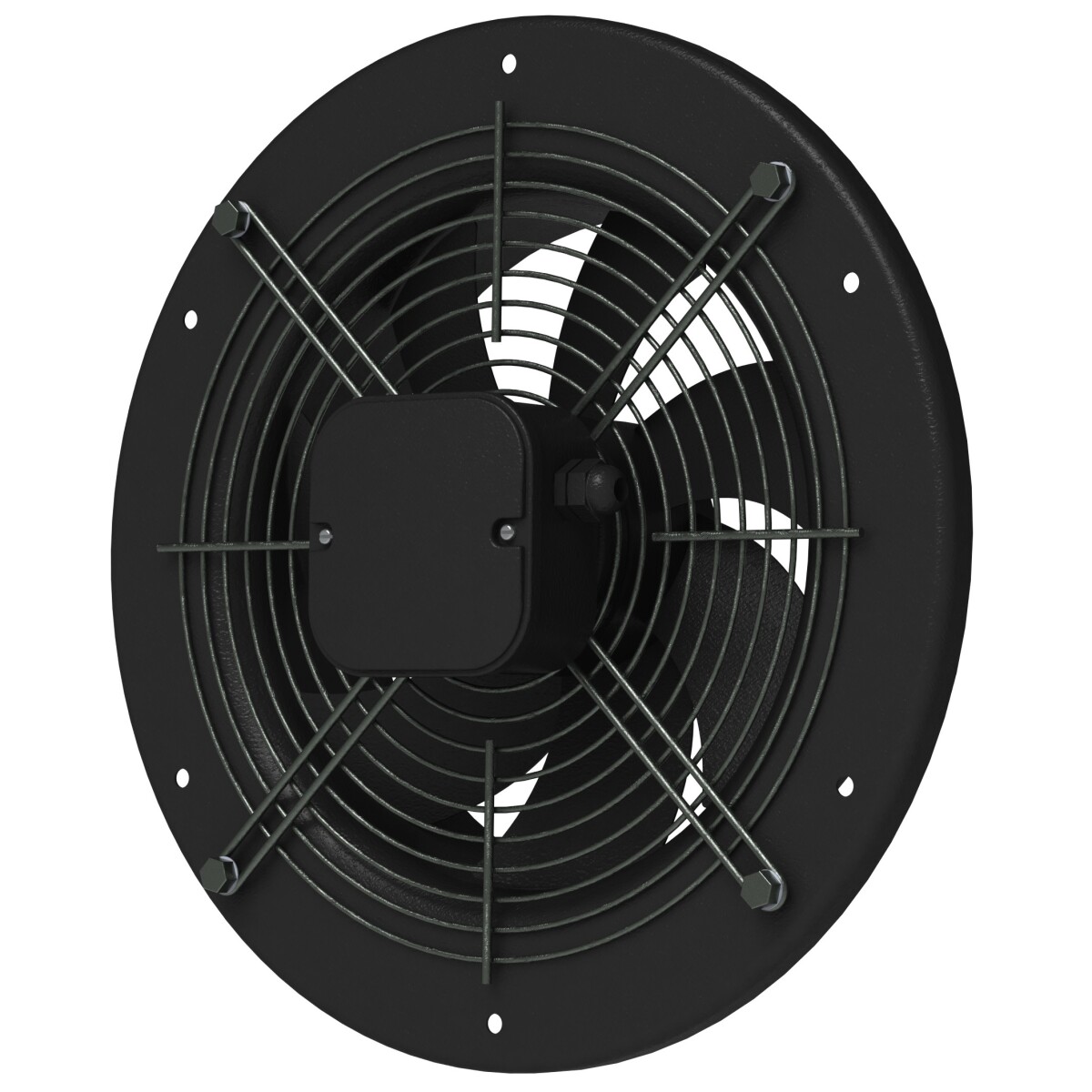 Produktbild von Uzman-Axialventilator 400 Mm – Wandlüfter, 230V, Edelstahl, Mit Schutzgitter
