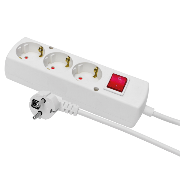 Mehrfachstecker 3- fach + Schalter 1,5 m