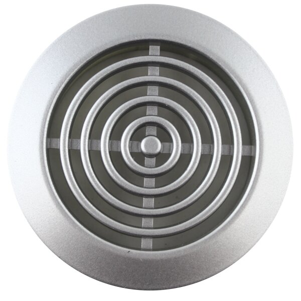 Lüftungsgitter 2-teilig Ø 47 mm silber