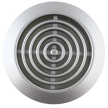 Lüftungsgitter 2-teilig Ø 47 mm silber