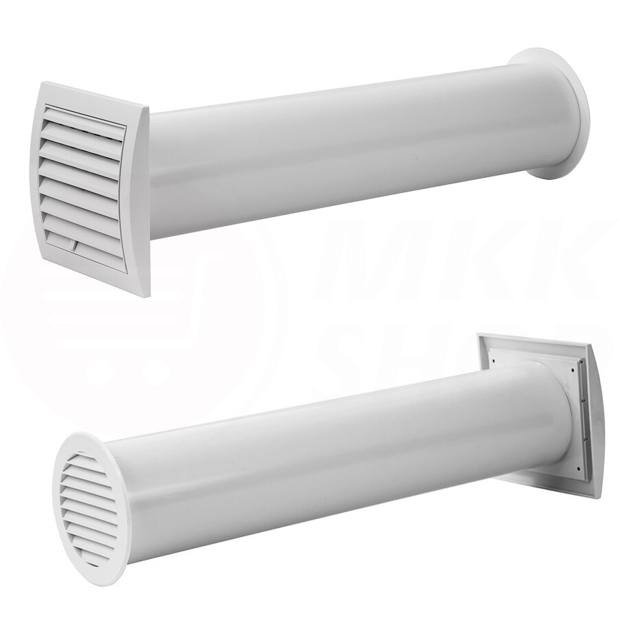 Außengitter Für Flachkanal DN 150 – 220 X 90 Mm, Kunststoff (PVC), Weiß, Abnehmbar