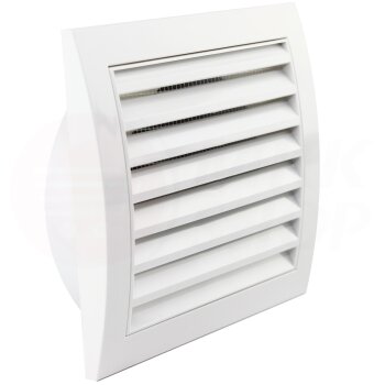 Mauerkasten Wetterschutz Ø 100 125 150 mm Rohr Zu Ab Luft Regel Gitter Ø 125 mm / 1 m ohne Regler weiß / rund braun