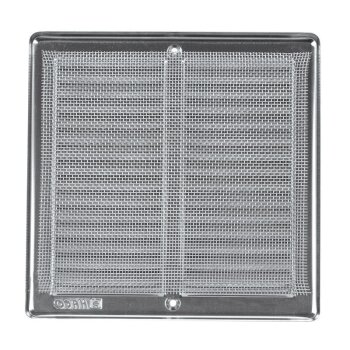 Lüftungsgitter Insektennetz edelstahl Kunststoff ASA Wetterschutz Lamellengitter Gitter 3 . 200 x 200 mm edelstahl