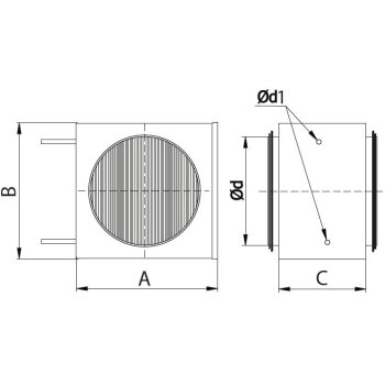 Heizregister bis 66 kW Ø 100 - 315 mm