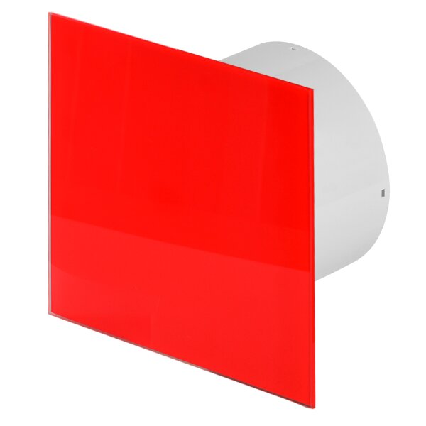 &quot;STARLIGHT&quot; Wohnrauml&uuml;fter &Oslash; 100 mm in rot verschiedene Funktionen Zugschalter rot gl&auml;nzend gerade