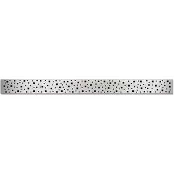 "SQUARE" Duschablauf Bodenablauf aus Edelstahl 850 mm / 85 cm matt Wand