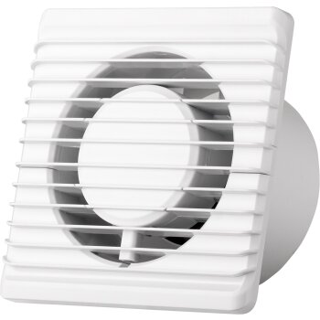 wei/ß glanz MKK Badl/üfter Wohnrauml/üfter Ventilator Wandl/üfter Front wechselbar /Ø 100 mm /Ø 125 mm Nachlauf mit Einschaltverz/ögerung /Ø 125 mm KUNSTSTOFF 18434-023