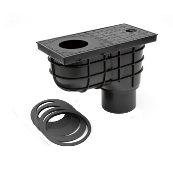 Regensinkkasten Ablauf DN125 schwarz