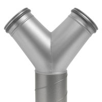 Y-Stück mit Doppellippendichtung Ø 125 mm / &Osl