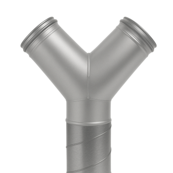 Y-Stück mit Doppellippendichtung Ø 125 mm / Ø 125 mm