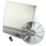 Leise "DUO" Badlüfter Wandlüfter Ventilator Kugellager Rückstauklappe Ø 100 mm Timer / Nachlauf Edelstahl gebogen