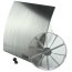 Leise "DUO" Badlüfter Wandlüfter Ventilator Kugellager Rückstauklappe Ø 100 mm Feuchtigkeitssensor Silber gebürstet