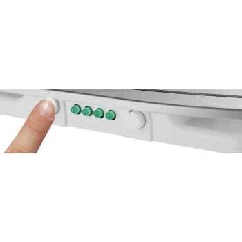 Turbo "STARLIGHT" Badventilator Wohnraumlüfter Kugellager Rückstauklappe Ø 100 mm Drehzahlsteuerung/programmierbar weiß matt gebogen
