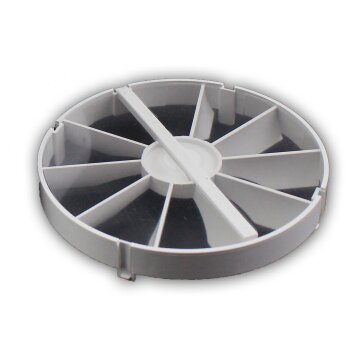 Turbo &quot;MODERN&quot; Badl&uuml;fter Ventilator Kugellager R&uuml;ckstauklappe &Oslash; 100 mm Feuchtesensor/Hygrostat wei&szlig;/silber