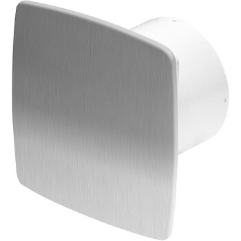 Ø125 mm Turbo "MODERN" Badlüfter Rückstauklappe Nachlauf/Timer Edelstahl