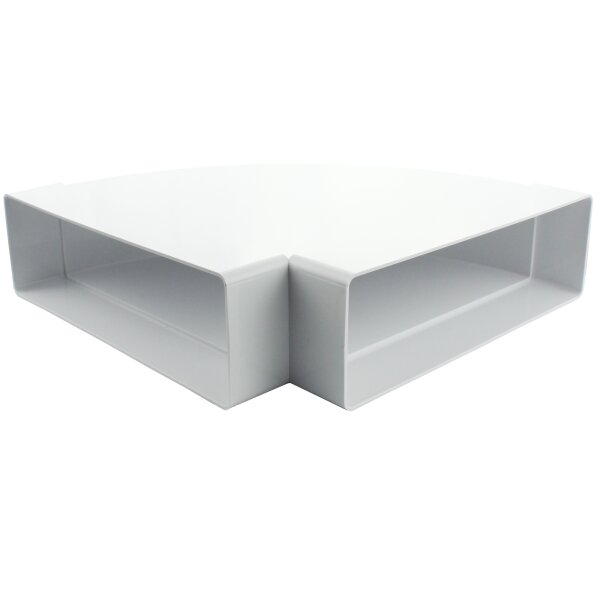 90° Bogen 60 x 204 Flachkanal Kanal Verbinder Lüftungskanal Vertikal Horizontal Horizontal