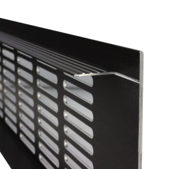Aluminium Lüftungsgitter Heizungsgitter Stegblech braun/schwarz 80 mm 500 mm