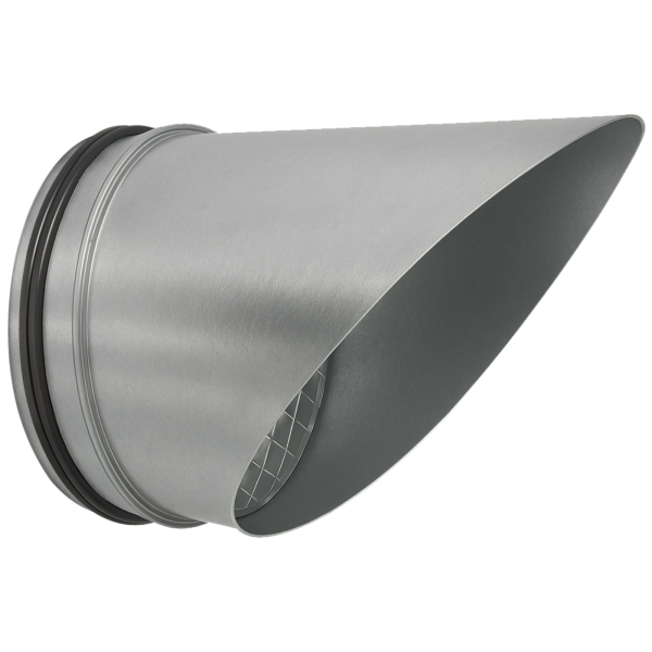 Ausblasstutzen 45° mit Doppellippendichtung Ø 125 mm