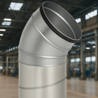 Bogen 45° mit Doppellippendichtung Ø 200 mm 5