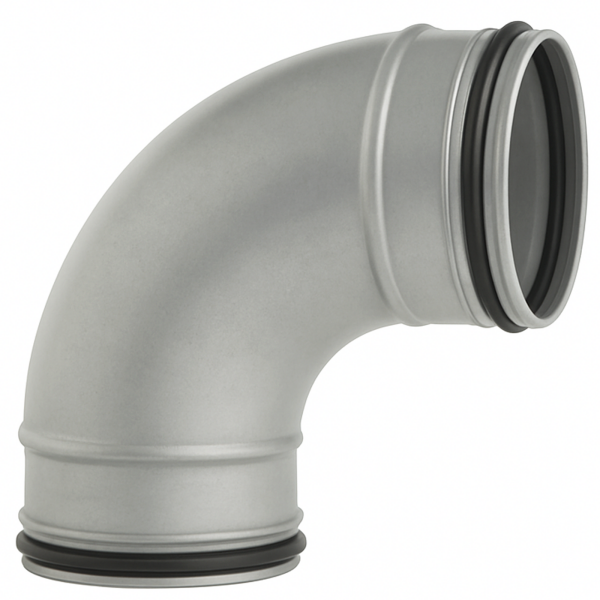 Bogen 90° mit Doppellippendichtung Ø 125 mm