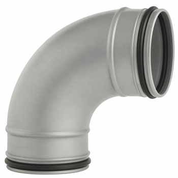 Bogen 90° mit Doppellippendichtung Ø 125 mm