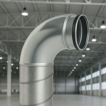 Bogen 90° mit Doppellippendichtung Ø 125 mm