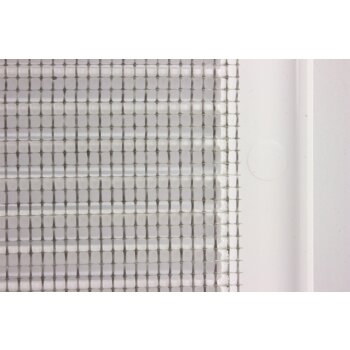 L&uuml;ftungsgitter Insektenschutz rechteckig quadratisch Lamellengitter braun wei&szlig; wei&szlig; 150 x 150 mm