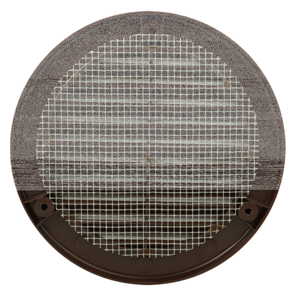 ABS Lüftungsgitter Mit Insektenschutz – Ø 125 Mm, Braun, Für Wandmontage