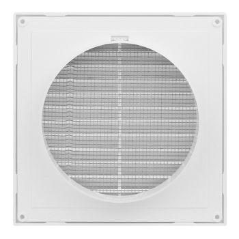 Lüftungsgitter Kunststoff Wetterschutz Ø 125 mm weiß