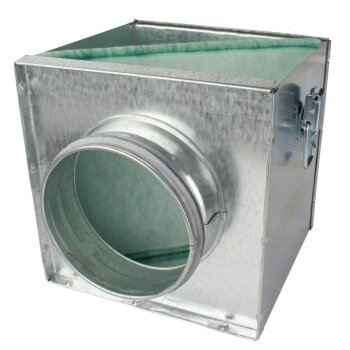 Filterkasten Luftfilter Einbaufilter Wickelfalzrohr Staubfilter Abluft Zuluft Filter Standard 100 mm