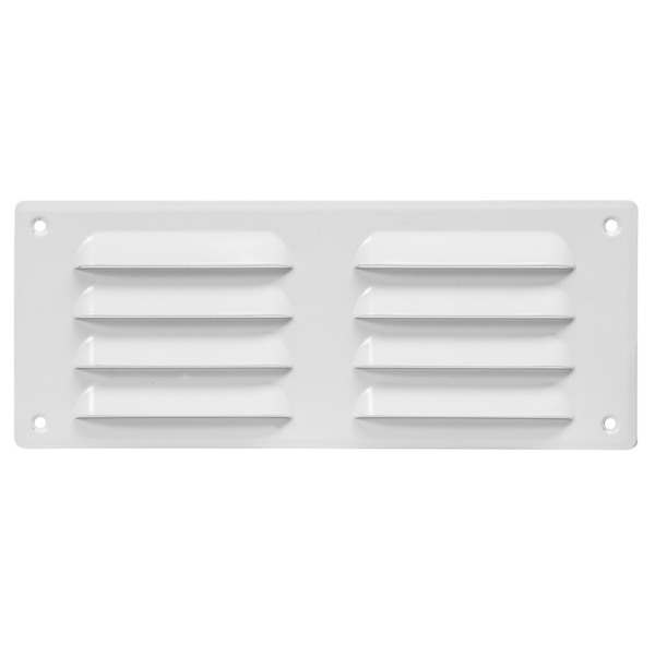 Lüftungsgitter Insektenschutz Stahlblech 255 mm x 100 mm weiß
