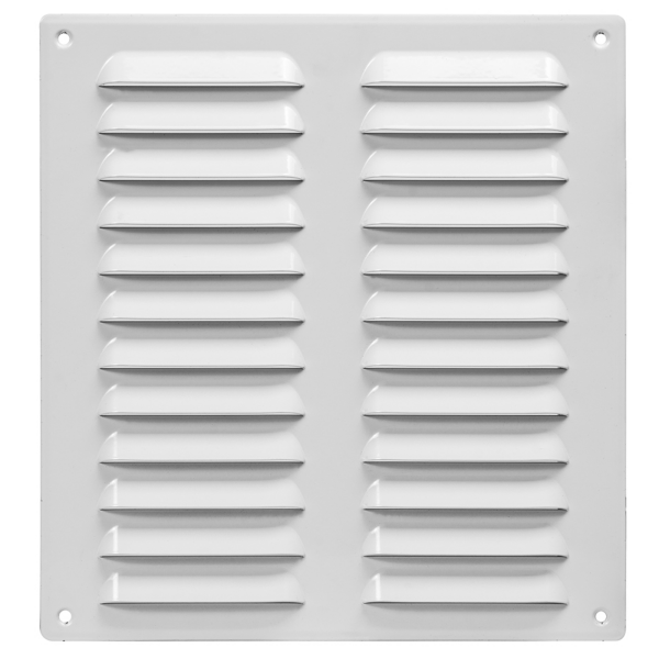 Lüftungsgitter Insektenschutz Stahlblech 255 mm x 280 mm weiß