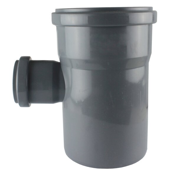 HT Rohrabzweig PP DN 40 - 110 T-Stück 90° grau DN 110 auf DN 50
