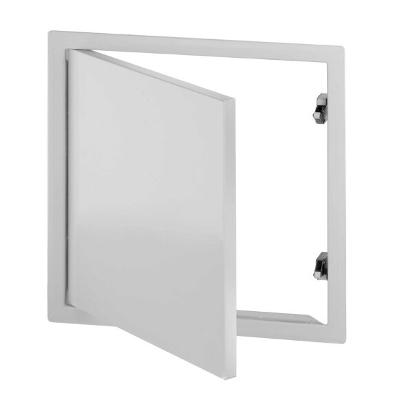 Revisionsklappe mit Druckverschluss pulverbeschichtet weiß 500 x 500 mm