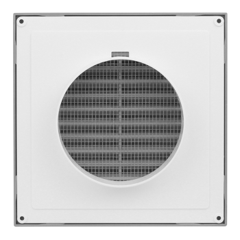 Lüftungsgitter Kunststoff Wetterschutz Ø 100 mm Silber matt