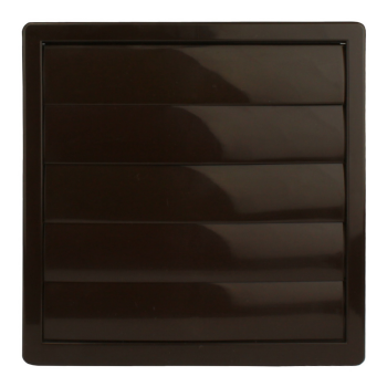 Lüftungsgitter Lamellengitter Wetterschutz Kunststoff 170 x 170 mm Ø 100 mm braun