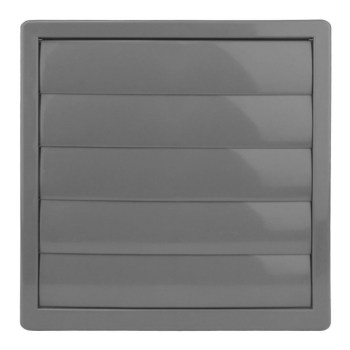 Lüftungsgitter Lamellengitter Wetterschutz Kunststoff 170 x 170 mm Ø 120 mm grau