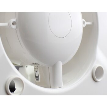 Kleinraumventilator &Oslash; 100 mm wei&szlig; leistungsstark 13 Watt Feuchtigkeitssensor mit R&uuml;ckstauklappe