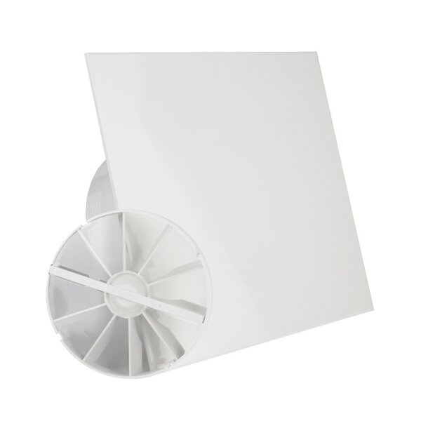 Wohnraumventilator Ø 100 mm weiß leistungsstark 13 Watt Timer/Nachlauf mit Rückstauklappe