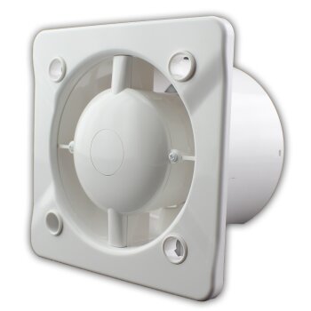 Raumlüfter Ø 100 mm weiß leistungsstark 13 Watt Timer/Nachlauf mit Rückstauklappe
