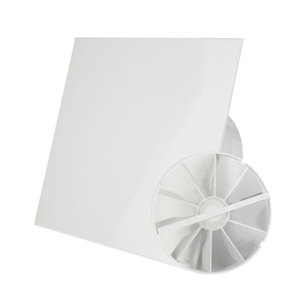 Wandlüfter Ø 100 mm weiß kraftvoll 7 Watt Standard mit Rückstauklappe