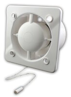 Badventilator Ø100 mm weiß leise 5 Watt   Zugsc