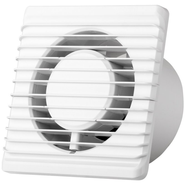 Badlüfter Lüfter Rückstauklappe Ventilator Ø 100 mm Nachlauf Feuchtesensor Leise HS - Feuchtesensor+Nachlauf Ja